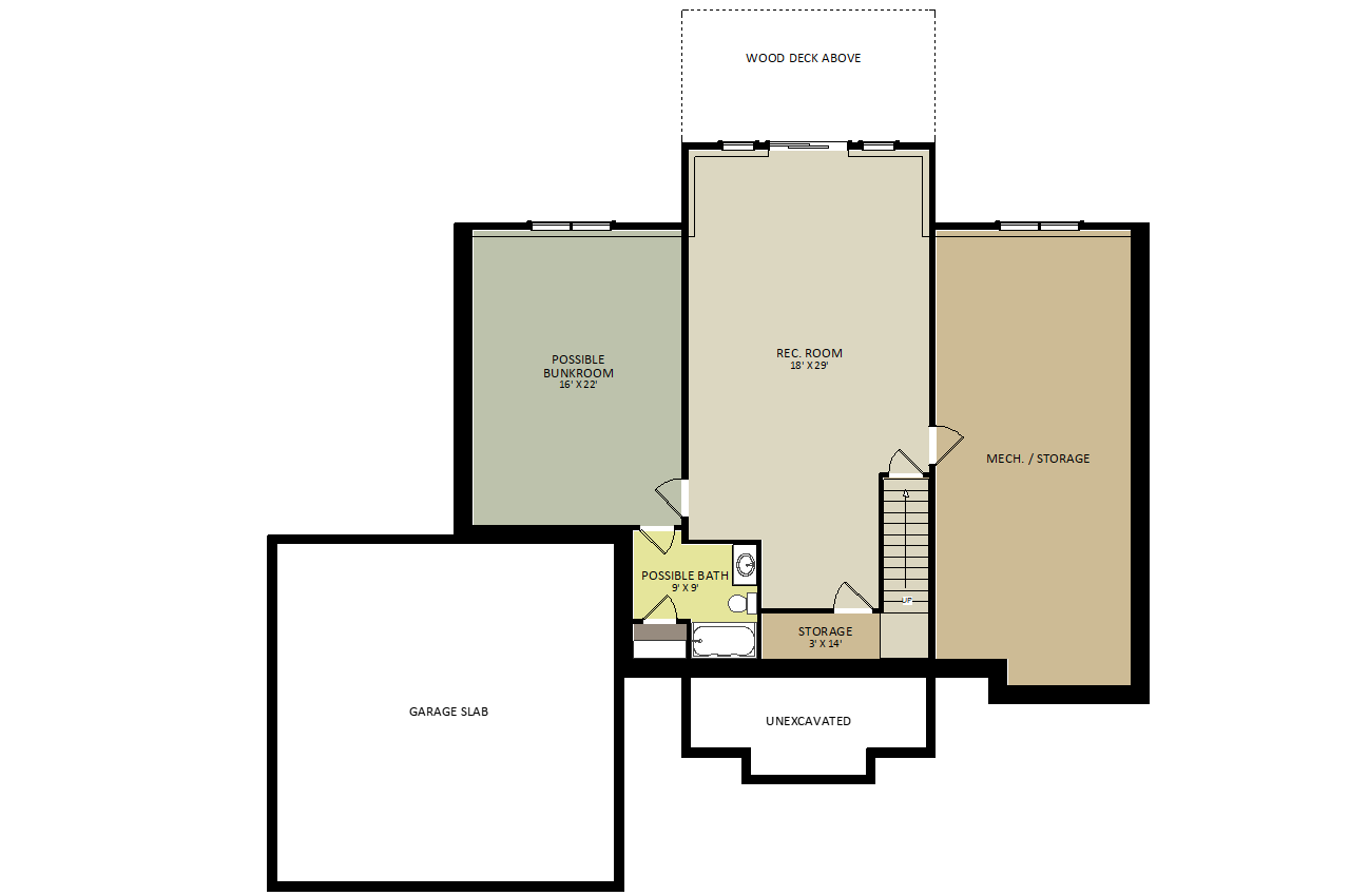 KingsleyLower Level Floor Plan